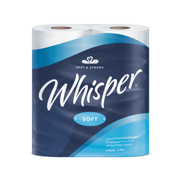 Whisper soft luxury toilet rolls 2ply