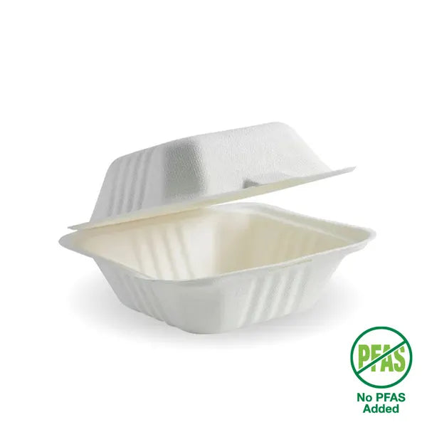 Bagasse burger box 6"