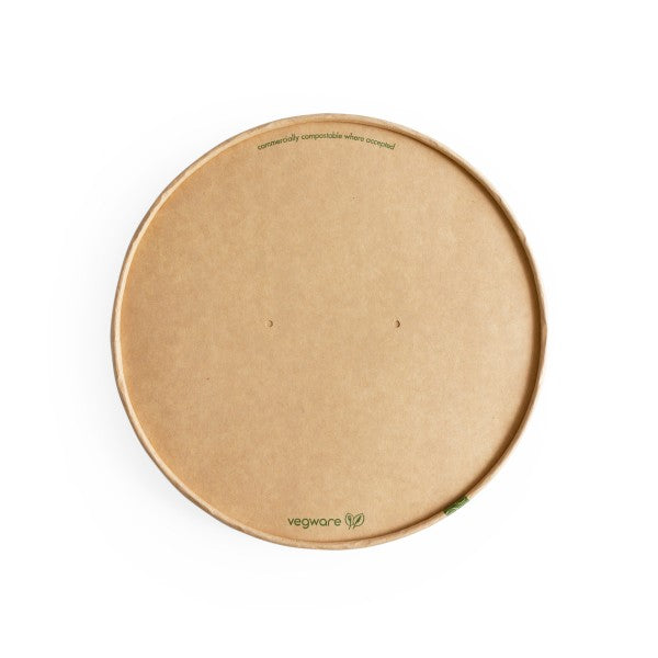 185-Series PLA-lined kraft paper lid with vents