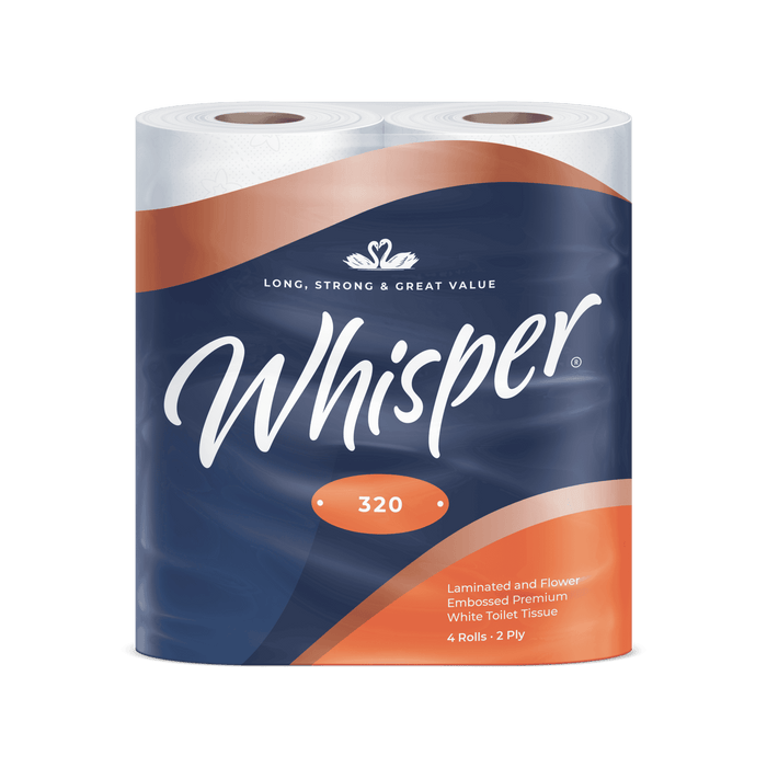 Whisper 320 Toilet Rolls