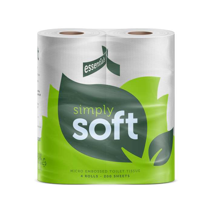 Recycled simply soft toilet rolls 2ply