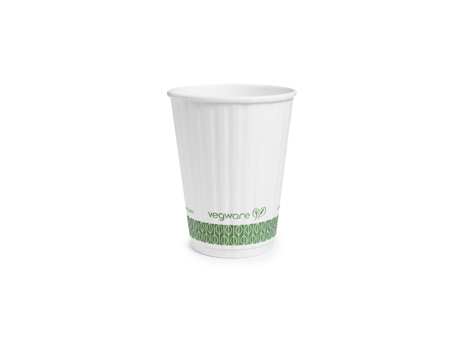 Double wall hot cup white 8oz
