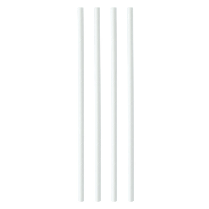 Paper straws white 200x6mm